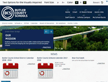 Tablet Screenshot of butlerschools.net